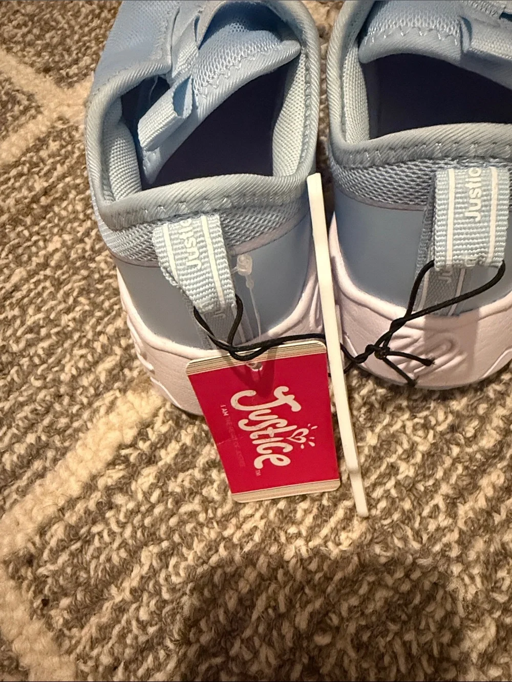 Justice Light Blue Slip-On Kids Sneakers